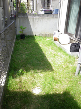 芝生のお庭をタイルデッキにリフォーム グリーンケア お庭のデザイン リフォーム