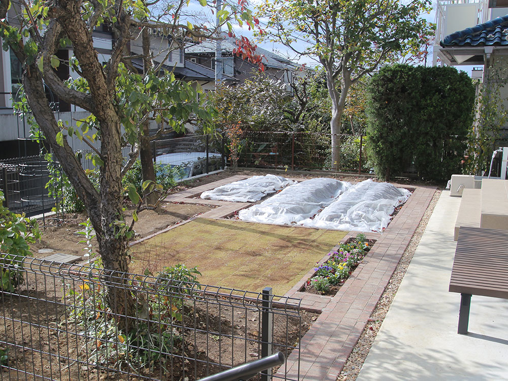 家庭菜園のあるお庭 横浜市青葉区 S様邸 グリーンケア お庭のデザイン リフォーム